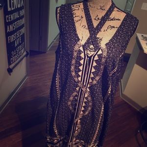 Free People Black and Gold Beaded Dress